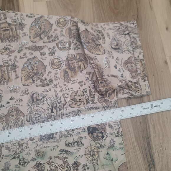 RSVLTS Shirt Mens 3XL Princess Bride Kingdom of Florin Brown Button Up - Picture 8 of 9